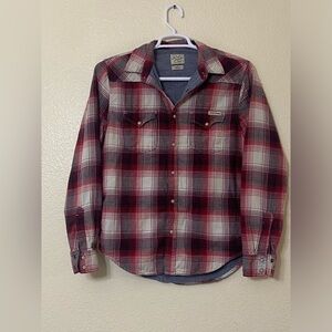 Lucky Brand Flannel Red & White Long Sleeve Shirt